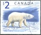 Canada Used stamp  Fauna Polar Bear 1998  avdpz