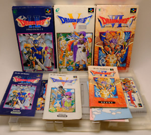 Dragon Quest 1 2 5 6 I II V VI lot Super Famicom Japan Box *US Seller*