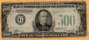 $500 Series 1934A Federal Reserve Note that is unusually well circulated