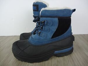 Totes Toni Blue Suede Leather Snow Boots Womens Size 8  No Wear Winter Insulated