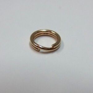 14k Yellow Gold Split Ring Jump Ring Clasp Charm Attacher 14K Solid Gold 4.9 mm