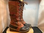 Sorel Conquest Carly tall winter lace up waterproof boots size 9