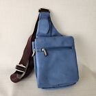 Travelon Anti-Theft Sling Crossbody Shoulder Bag Travel Tote Pockets Blue