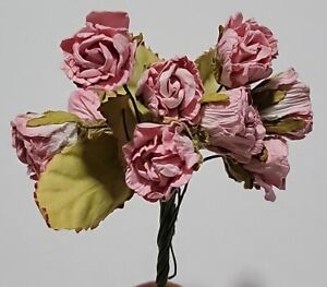 Vintage Millinery Pink Roses Great Trim Size For Madame Alexander Cissy & Elise
