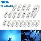 20Pcs Ice Blue LED Interior Map Dome T10 194 W5W 2825 License Plate Light Bulbs