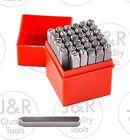 Letter Number Punch Set 36pc 1/4in Stamp Engrave Metal Die Jewelry Tool w/ Case