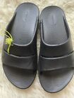 New Oofos  Unisex Matte Black Slide Sandals Men 10 W 12