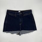 Gap Womens Jean Skirt Size 4 Blue Denim Cotton Stretch Dark Wash Cut Off