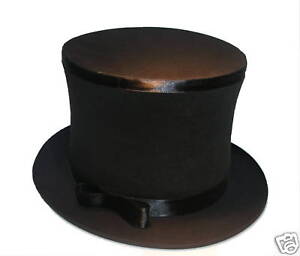 PRO FOLDING TOP HAT Collapsible Magician Costume Magic Trick Spring Black Pop Up