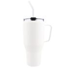 30 oz Tumbler with Handle Lid and Strawe, Double Wall Vacuum Sealed Stainless...
