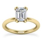 NEW! GIA Natural 0.88 Ct H VVS2 Solitaire Emerald Cut Diamond Engagement Ring