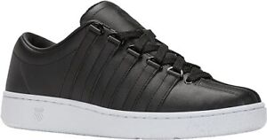 K Swiss Classic LX Black White Mens Leather Shoes Fashion Sneakers Size 7.5 - 13