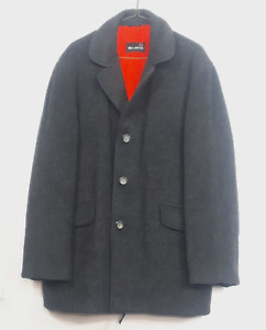 Wellington Charcoal Grey Wool Lined Trench Coat Jacket UK XL #S3