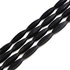 Black Onyx Faceted Rice Shape Beads 10x30mm 15.5