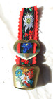 Vintage Swiss Edelweiss Cow Bell w/Fringed Cloth Switzerland-Small-Souvenir