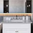 31 in Bathroom Stone Vanity Top with Ceramic Sink 3 Faucet Hole + Backsplash US