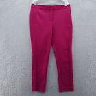 Loft Womens Skinny High Waist Skinny Pants 12 Red Zipper Pockets Stretchy
