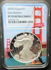 2020-S EARLY RELEASES PROOF AMERICAN EAGLE 1 OZ SILVER DOLLAR NGC PF70 ULTRA CAM