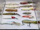 LOT of 12 Misc. LARGE LURE BLANKS - Offshore SALTWATER Poppers - BAD CONDITION
