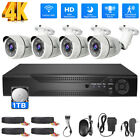 4CH 5MP DVR 1080P Outdoor CCTV Home Security Camera System Kit w/ 1TB Hard Drive