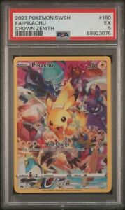 PSA 5 Pikachu 160 Full Art Secret Rare Crown Zenith Pokémon Card