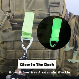 Glow Buckle Key Chain Strap Snap Plastic Clip Hook Outdoor Carabiner Camping