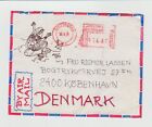 New ListingBangladesh 1988 postal cover to Denmark air mail meter cancel