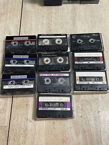 Lot of 10 Sony Mixed Type II High Bias Cassette Tapes Used - Sold as Blanks