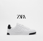 Embossed Shoes White Casual Sneakers