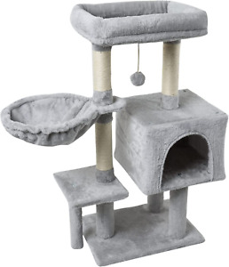 New ListingUS09H Cute Cat Tree Kitten Cat Tower for Indoor Cat Condo Sisal Scratc