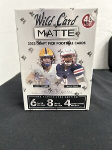 2022 Wild Card Matte Draft Football Factory Sealed Hobby Box