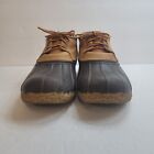 LL Bean Mens Duck Boots Size 12 Brown Lace Up Round Toe Rubber Ankle Outdoors