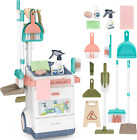 Kids Cleaning Set, 20 PCS Pretend Play Housekeeping Supplies Kit ,Includes Real