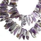 Teeth Amethyst Graduated Slice Stick Points Beads Approx 25-50mm 15.5