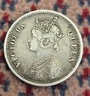 1862 (m) V1(I)CTORIA (error) 1/4 Rupee KM# 470 Silver Coin British India