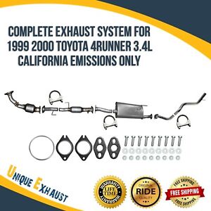 Complete Exhaust System for 1999-2000 Toyota 4Runner 3.4L California Emissions (For: 1999 Toyota 4Runner Limited 3.4L)