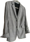 AKRIS PUNTO Women’s Jacket, Sz 46 FR/14 US in a fab plaid: Grey Black White