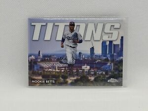 2023 Topps Chrome Update Series Titans #CT-18 Mookie Betts Non Auto Dodgers Mint