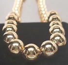 Vintage NAPIER Gold-Plated Thick Graduated Ball 24-1/4 inch Necklace ~ 64.4 GRAM