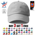 Polo Style Cotton Baseball Cap Ball Dad Hat Adjustable Plain Solid Washed Men PC
