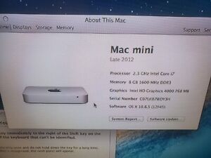 Apple A1347 Mac Mini Core i5-4278U 2.6GHz 8GB RAM 60gb HDD Mac OS Late 2014 -...