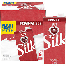 Silk Shelf-Stable Soy Milk, Original, Dairy-Free, Vegan, Non-GMO Project 32 Fl 6