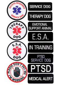 Vest Patches: Service Dog | Therapy | ESA Support Dog | PTSD | ALL ACCESS CANINE