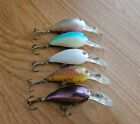 (5) Norman Middle N Crankbaits, Lot of 5 Fishing Lures