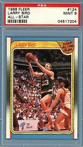 1988 Fleer # 124 Larry Bird All-Star PSA 9 Mint Celtics (7204)