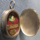 ANTIQUE MINIATURE SILVER LOCKET CASE WITH A RELIC OF ST.PHILOMENA - MARTYR