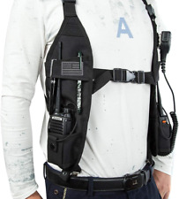 Radio Shoulder Harness Holster Chest Holder Universal Vest Rig for Police Firefi