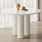 GUYII Cream White Dining Table Round Kitchen Table For Dining Room Small Table