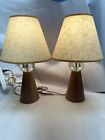 Vintage Pair Boudoir MCM Table Lamps 1950s Atomic Era