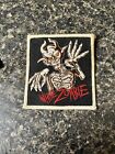 3inch X 3inch White Zombie iron on Patch Devil Skeleton Red Lettering On Black